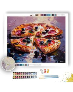 PIZZA WITH OLIVES - Paint by Numbers Full Kit