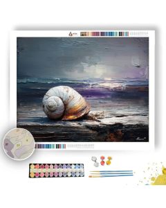 SHELL ON DRIFTWOOD PLANK - Paint by Numbers Full Kit