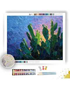 CACTUS IN MORNING LIGHT - Paint by Numbers Full Kit