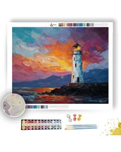 ROMAN HARBOR LIGHTHOUSE - Paint by Numbers Full Kit
