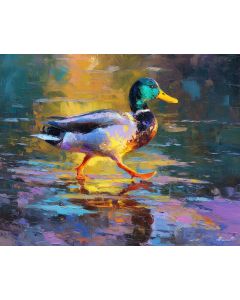 DUCK CROSSING SHALLOW WATER