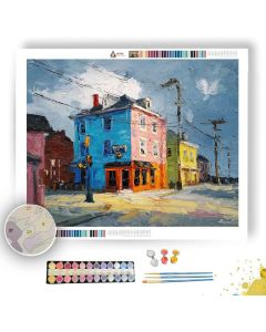 ISLAND STREET CORNER - Paint by Numbers Full Kit