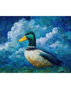 DUCK UNDER CLOUDY SKY