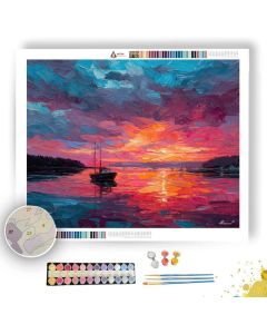 ISLAND HARBOR DAWN - Paint by Numbers Full Kit
