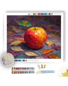 APPLE WITH AUTUMN LEAVES - Paint by Numbers Full Kit