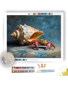 SHELL BESIDE SMALL CRAB - Paint by Numbers Full Kit