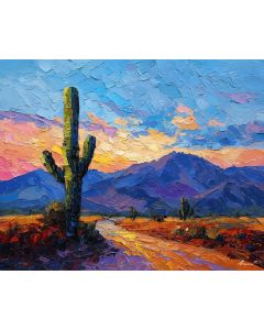 CACTUS NEAR DESERT ROAD