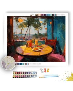 TROPICAL CAFE TABLE - Paint by Numbers Full Kit