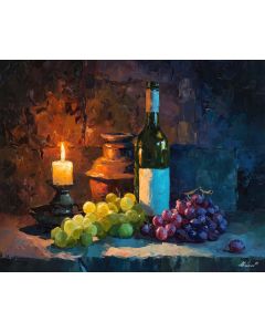 GRAPES BY CELLAR CANDLE AT DAYBREAK