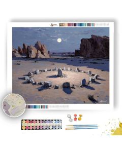 MOON ALTAR IN DESERT - Paint by Numbers Full Kit