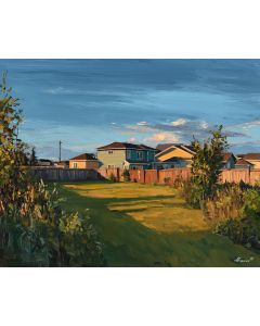 BACKYARD PASS AT DUSK UNDER OPEN SKY