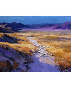 SHEEP TRAIL THROUGH SAGE UNDER OPEN SKY