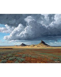 STORM OVER DESERT BUTTES