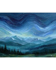 GEMINI ABOVE HILLS AFTER RAIN