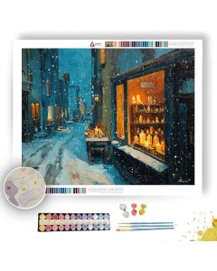 CANDLE SHOP SNOWFALL - Paint by Numbers Full Kit