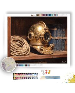 DIVER HELMET SHELF - Paint by Numbers Full Kit
