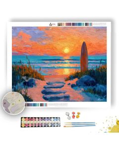 STONE SUNSET PATH - Paint by Numbers Full Kit
