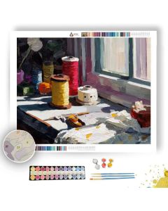 WINDOW DETAIL MARBLE - Paint by Numbers Full Kit