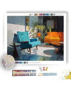 GARDEN MIDCENTURY WATERLINE - Paint by Numbers Full Kit