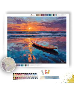 WOOD SUNSET - Paint by Numbers Full Kit
