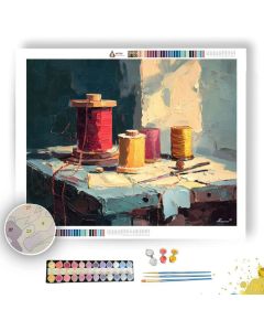 PAPER THIMBLE SCENE - Paint by Numbers Full Kit