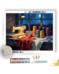 MOONLIT WINDOW-LIT - Paint by Numbers Full Kit