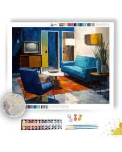 MIDCENTURY THRESHOLD COBALT - Paint by Numbers Full Kit