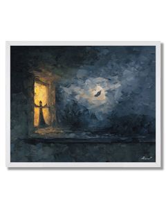 MOONLIT WINDOW - FRAMED