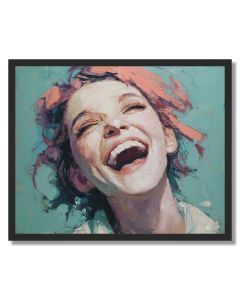 SILK LAUGHING - FRAMED