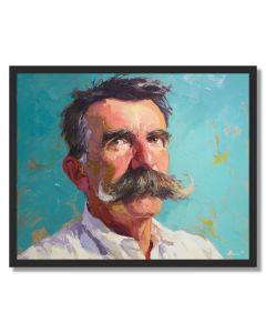 QUIET MUSTACHE WATERLINE - FRAMED