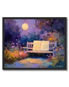 MOONLIT BENCH HUSH - FRAMED