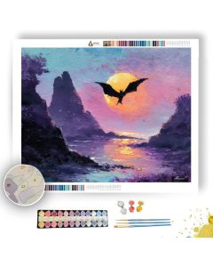 CLIFF WATERLINE EMBER - Paint by Numbers Full Kit