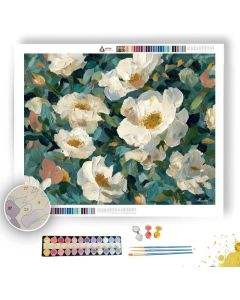 FLORAL HALO MARBLE - Paint by Numbers Full Kit