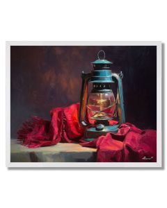 VELVET DRIFT LANTERN - FRAMED