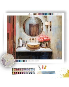 MIRROR WATERLINE BRASS - Paint by Numbers Full Kit