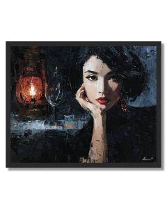 MIDNIGHT SCENE LANTERN - FRAMED