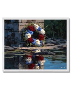 RIVER WREATH VIEW - FRAMED