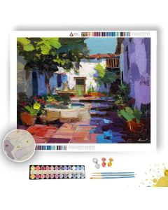 COURTYARD WATERLINE VIOLET - Paint by Numbers Full Kit