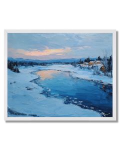 RIVER WINDOW COBALT - FRAMED