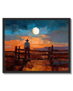 MOONLIT COWBOY - FRAMED