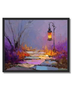 VIOLET LANTERN PATH - FRAMED