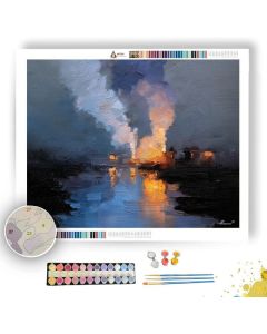 STEAM GLOW WATER - Paint by Numbers Full Kit