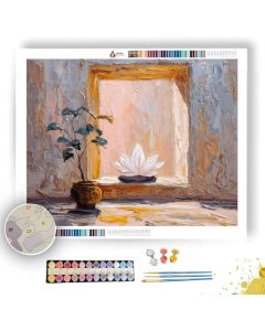 LOTUS VIGNETTE MARBLE - Paint by Numbers Full Kit