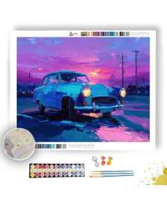 RETRO MOMENT COBALT - Paint by Numbers Full Kit