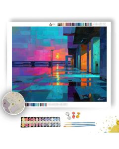 SUNSET PASSAGE COBALT - Paint by Numbers Full Kit