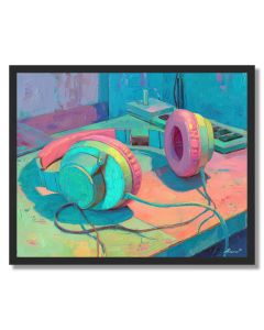 HEADPHONES RHYTHM - FRAMED