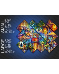 Set of 13 stretched paintings - OLD MAGIC
