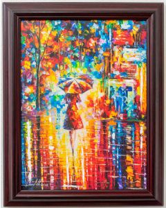 RAIN PRINCESS WITH UMBRELLA 3 - FRAMED