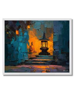 LANTERN SPARK BRASS - FRAMED