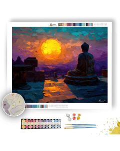 VIOLET SUNRISE VIEW - Paint by Numbers Full Kit